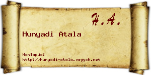 Hunyadi Atala névjegykártya